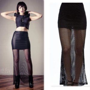 Annabell Fishnet Maxi Skirt w/shorts
